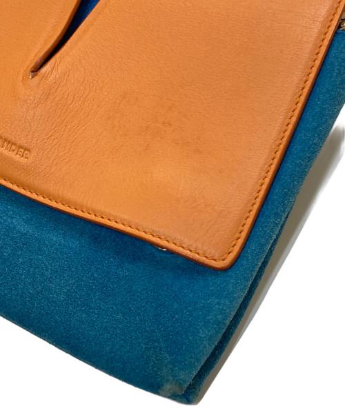JIL SANDER（ジルサンダー）JIL SANDER (ジルサンダー) VIEW SMALL SUEDE AND LEATHER CROSS BODY BAG ブルー×オレンジの古着・服飾アイテム