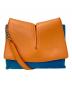 JIL SANDER（ジルサンダー）の古着「VIEW SMALL SUEDE AND LEATHER CROSS BODY BAG」｜ブルー×オレンジ