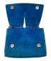 中古・古着 JIL SANDER (ジルサンダー) VIEW SMALL SUEDE AND LEATHER CROSS BODY BAG ブルー×オレンジ：22000円