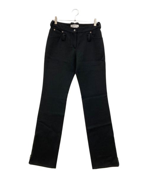 Christian Dior BOUTIQUE（クリスチャン ディオールブティック）Christian Dior BOUTIQUE (クリスチャン ディオールブティック) side-zip straight-leg pants ブラック サイズ:38の古着・服飾アイテム