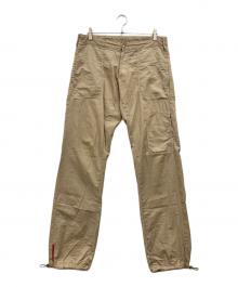 PRADA SPORTS（プラダスポーツ）の古着「00's Urban Utility Cargo Pants with Drawcord Hem」｜ベージュ