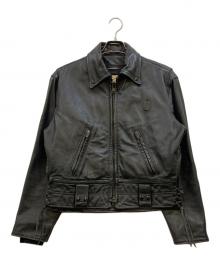 taylor's leatherwear（テイラーズレザーウェア）の古着「80's ライナー付レザージャケット」｜ブラック