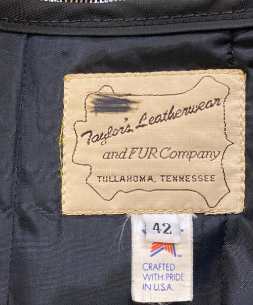 taylor's leatherwear（テイラーズレザーウェア）TAYLOR'S LEATHERWEAR (テイラーズレザーウェア) 80's ライナー付レザージャケット ブラック サイズ:42の古着・服飾アイテム