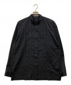 ISSEY MIYAKE MENイッセイミヤケメン）の古着「カッタウェイ フロントプリーツシャツ」｜ブラック