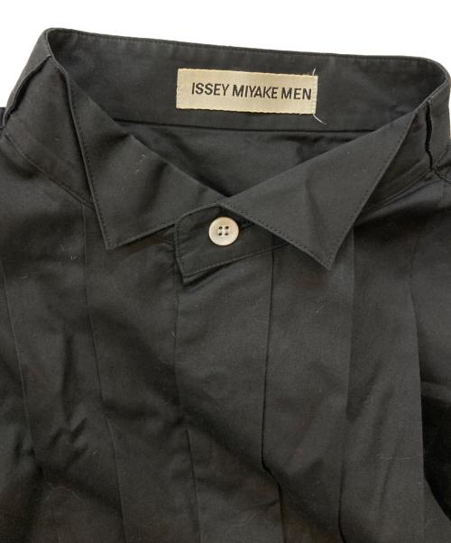 ISSEY MIYAKE MEN（イッセイミヤケメン）ISSEY MIYAKE MEN (イッセイミヤケメン) カッタウェイ フロントプリーツシャツ ブラック サイズ:XLの古着・服飾アイテム