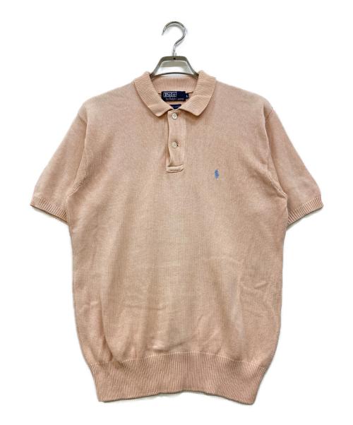 POLO RALPH LAUREN（ポロ・ラルフローレン）POLO RALPH LAUREN (ポロ・ラルフローレン) ニットポロシャツ ピンク サイズ:Ｌの古着・服飾アイテム