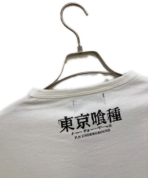P.N.UNDERGROUND（サイコ・ネーション・アンダーグラウンド）P.N.UNDERGROUND (サイコ・ネーション・アンダーグラウンド) 東京喰種 (トーキョーグール) 鈴屋什造 ダメージTEE ホワイト サイズ:Ｍ 未使用品の古着・服飾アイテム