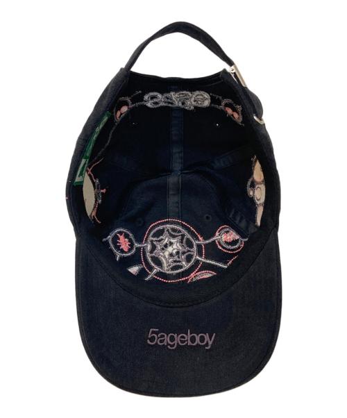 sage（セージ）sage (セージ) 5ageboy Cellular 6 Panel Cap ブラックの古着・服飾アイテム