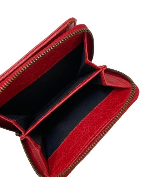 BALENCIAGA（バレンシアガ）BALENCIAGA (バレンシアガ) CLASSIC BILLFOLD ZIP 2つ折りレザー財布 レッドの古着・服飾アイテム