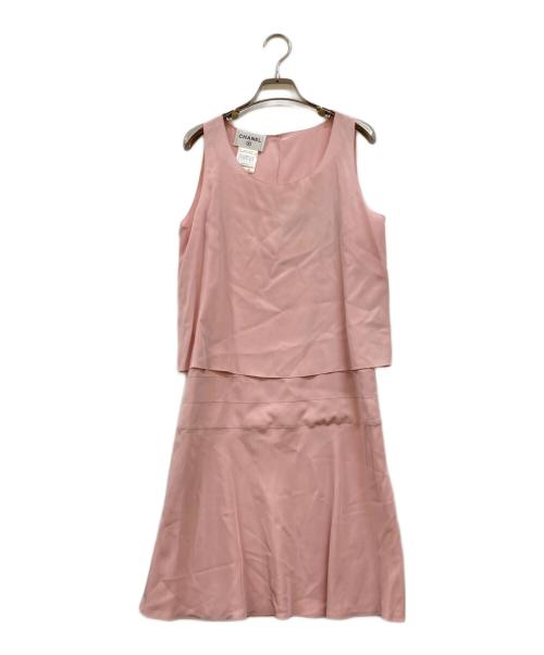 CHANEL（シャネル）CHANEL (シャネル) Silk Slip Dress/シルクドレス ピンク サイズ:38の古着・服飾アイテム