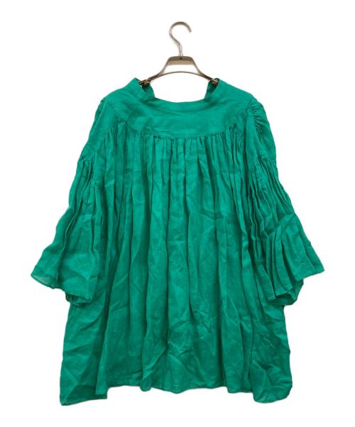 DEPAREILLE（デパリエ）DEPAREILLE (デパリエ) リネンブラウス グリーン サイズ:Ｍの古着・服飾アイテム