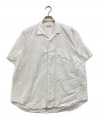 COMME des GARCONS HOMMEコムデギャルソン オム）の古着「オープンカラーシャツ」｜ホワイト