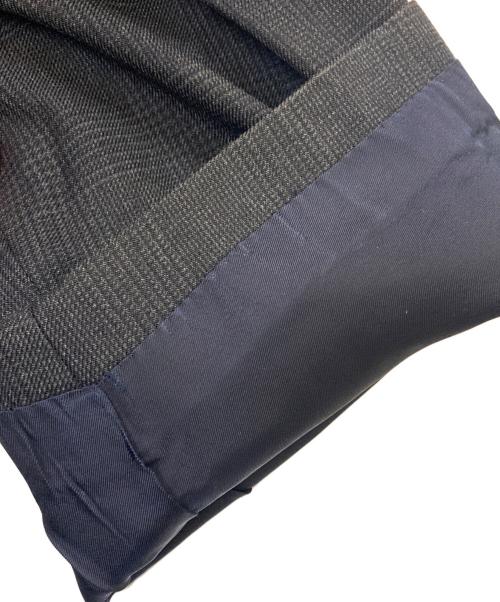 COMME des GARCONS HOMME DEUX（コムデギャルソン オム ドゥ）COMME des GARCONS HOMME DEUX (コムデギャルソン オム ドゥ) チェック ウールステンカラーコート ブラック サイズ:Ｍの古着・服飾アイテム