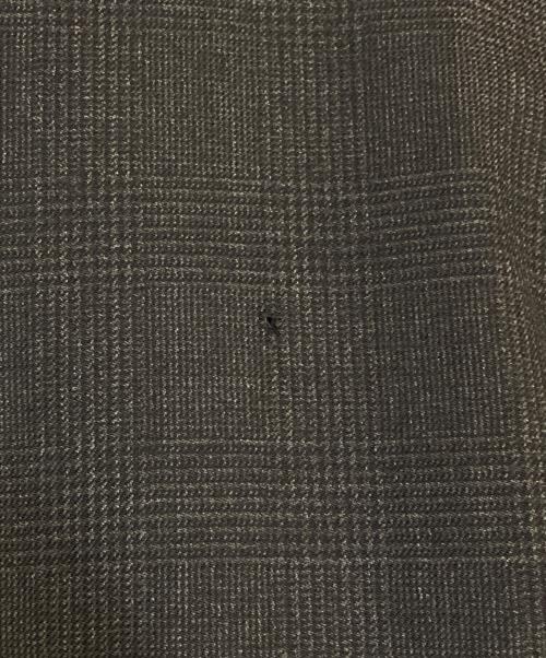 COMME des GARCONS HOMME DEUX（コムデギャルソン オム ドゥ）COMME des GARCONS HOMME DEUX (コムデギャルソン オム ドゥ) チェック ウールステンカラーコート ブラック サイズ:Ｍの古着・服飾アイテム