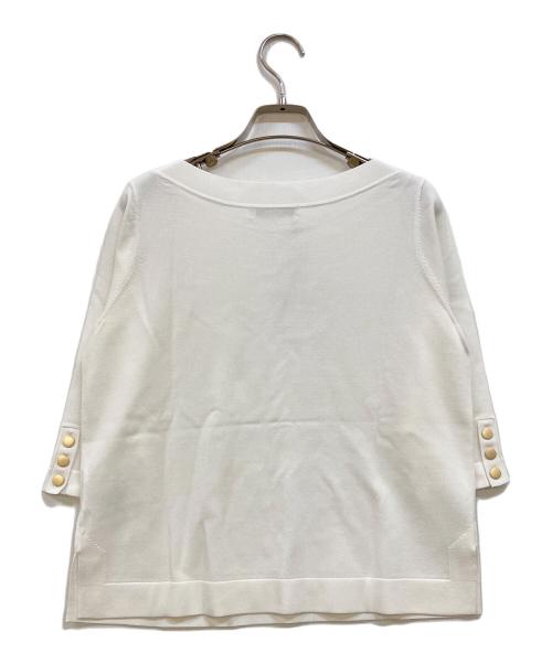 ANAYI（アナイ）ANAYI (アナイ) スリットS/Sニット ホワイト サイズ:38 未使用品の古着・服飾アイテム