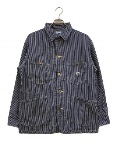中古・古着通販】LEE (リー) ヒッコリーカバーオール ホワイト×ブルー