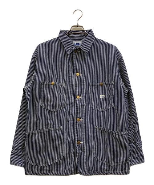 LEE（リー）LEE (リー) ヒッコリーカバーオール ホワイト×ブルー サイズ:Ｍの古着・服飾アイテム