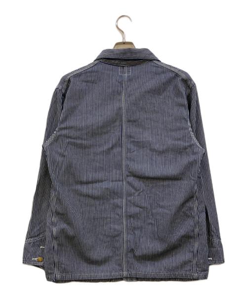 LEE（リー）LEE (リー) ヒッコリーカバーオール ホワイト×ブルー サイズ:Ｍの古着・服飾アイテム