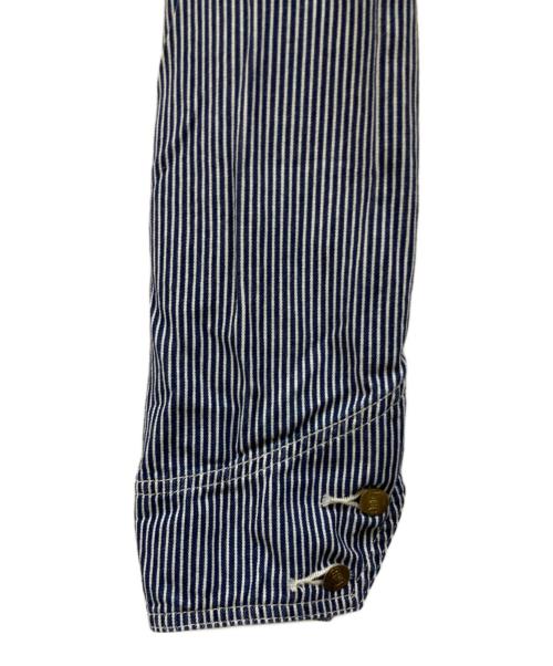 LEE（リー）LEE (リー) ヒッコリーカバーオール ホワイト×ブルー サイズ:Ｍの古着・服飾アイテム
