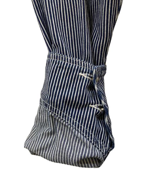 LEE（リー）LEE (リー) ヒッコリーカバーオール ホワイト×ブルー サイズ:Ｍの古着・服飾アイテム