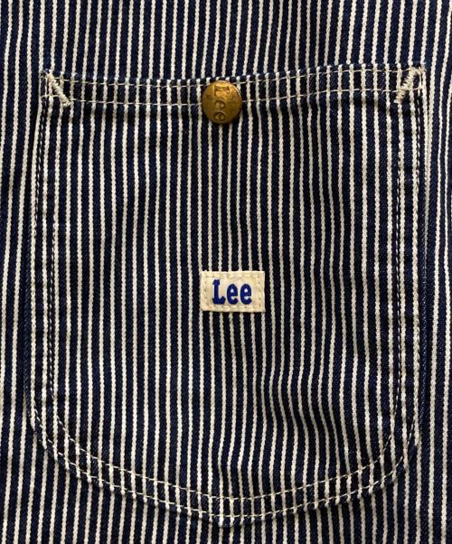 LEE（リー）LEE (リー) ヒッコリーカバーオール ホワイト×ブルー サイズ:Ｍの古着・服飾アイテム