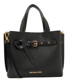 MICHAEL KORS（マイケルコース）の古着「エミリア 2WAYレザーショルダーバッグ」｜ブラック