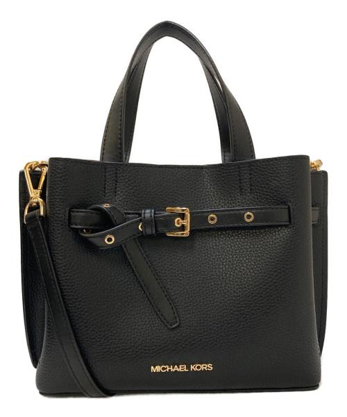 MICHAEL KORS（マイケルコース）MICHAEL KORS (マイケルコース) エミリア 2WAYレザーショルダーバッグ ブラックの古着・服飾アイテム