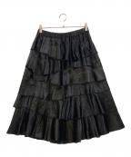 COMME des GARCONSコムデギャルソン）の古着「acetate tiered skirt」｜ブラック