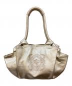 LOEWEロエベ）の古着「ナッパアイレ アナグラム レザーハンドバッグ スモール」｜ゴールド