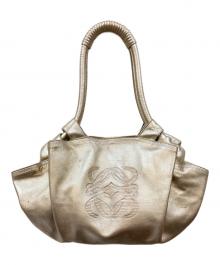 LOEWE（ロエベ）の古着「ナッパアイレ アナグラム レザーハンドバッグ スモール」｜ゴールド