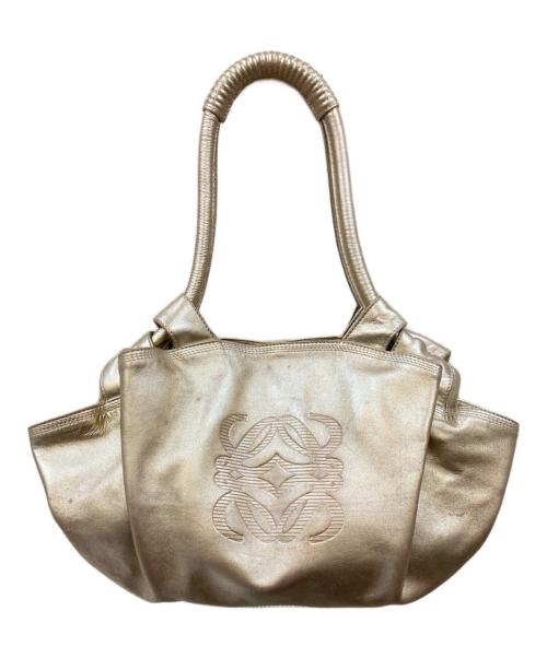 LOEWE（ロエベ）LOEWE (ロエベ) ナッパアイレ アナグラム レザーハンドバッグ スモール ゴールドの古着・服飾アイテム