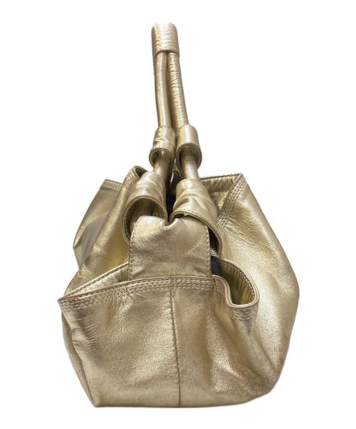 LOEWE（ロエベ）LOEWE (ロエベ) ナッパアイレ アナグラム レザーハンドバッグ スモール ゴールドの古着・服飾アイテム