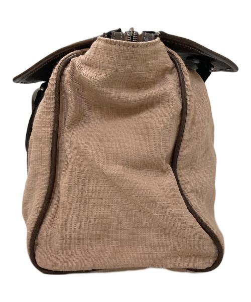 MARNI（マルニ）MARNI (マルニ) レザー切替 バイカラートートバッグ ブラウン×ピンクの古着・服飾アイテム