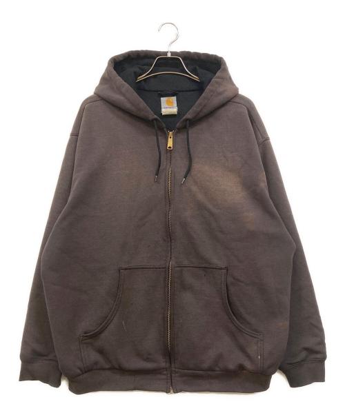 CarHartt（カーハート）CarHartt (カーハート) ZIP UP HOODIE PARKA ブラウン サイズ:XLの古着・服飾アイテム