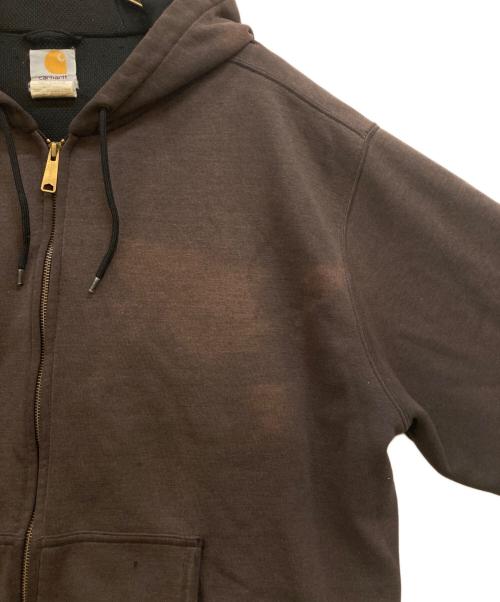 CarHartt（カーハート）CarHartt (カーハート) ZIP UP HOODIE PARKA ブラウン サイズ:XLの古着・服飾アイテム