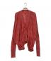 Vivienne Westwood RED LABEL（ヴィヴィアンウエストウッドレッドレーベル）の古着「オーブ総柄 透かし編み変形ニットカーディガン」｜レッド