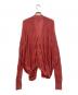 Vivienne Westwood RED LABEL (ヴィヴィアンウエストウッドレッドレーベル) オーブ総柄 透かし編み変形ニットカーディガン レッド サイズ:1：18000円