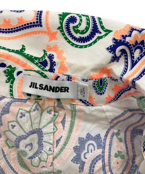 JIL SANDER（ジルサンダー）JIL SANDER (ジルサンダー) ペイズリー総柄 ノースリーブシャツブラウス ホワイト サイズ:36の古着・服飾アイテム