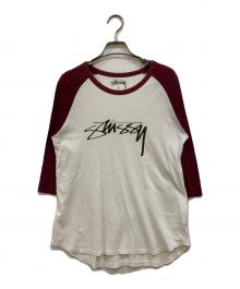 stussy（ステューシー）の古着「ラグランTシャツ」｜レッド×ホワイト
