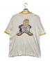 Champion (チャンピオン) 60s 染み込みプリントリンガーTシャツ ホワイト×イエロー サイズ:XL：11000円