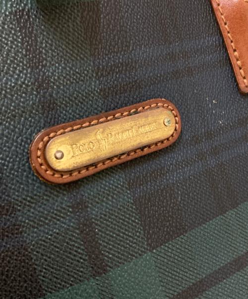 POLO RALPH LAUREN（ポロ・ラルフローレン）POLO RALPH LAUREN (ポロ・ラルフローレン) ブラックウォッチトートバッグ グリーン×ネイビーの古着・服飾アイテム