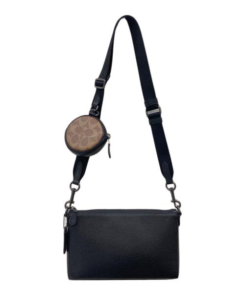 COACH（コーチ）COACH (コーチ) クロスボディ・ブロックド シグネチャーショルダーバッグ ブラックの古着・服飾アイテム