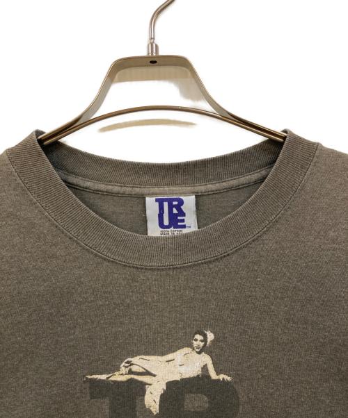 TRUE（トゥルー）TRUE (トゥルー) プリントTシャツ グレー サイズ:Lの古着・服飾アイテム