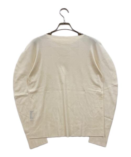 132 5. ISSEY MIYAKE（132 5. イッセイ ミヤケ）132 5. ISSEY MIYAKE (132 5. イッセイ ミヤケ) CUT KNIT アイボリー サイズ:2の古着・服飾アイテム