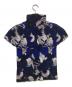 me ISSEY MIYAKE (ミーイッセイ ミヤケ) Graphic Design Pleated Top ブルー×ホワイト サイズ:-：19000円