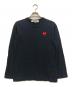 PLAY COMME des GARCONS（プレイコムデギャルソン）の古着「ハートワッペン ロングスリーブTシャツ」｜ブラック