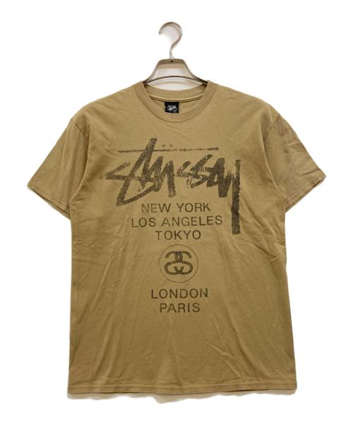stussy（ステューシー）stussy (ステューシー) プリントTシャツ ベージュ サイズ:Ｍの古着・服飾アイテム
