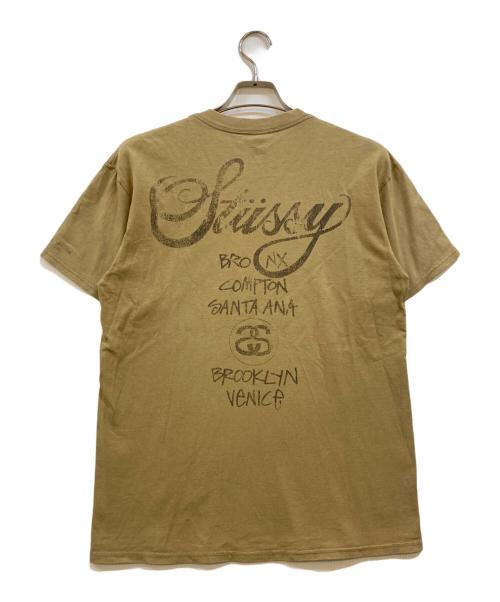 stussy（ステューシー）stussy (ステューシー) プリントTシャツ ベージュ サイズ:Ｍの古着・服飾アイテム