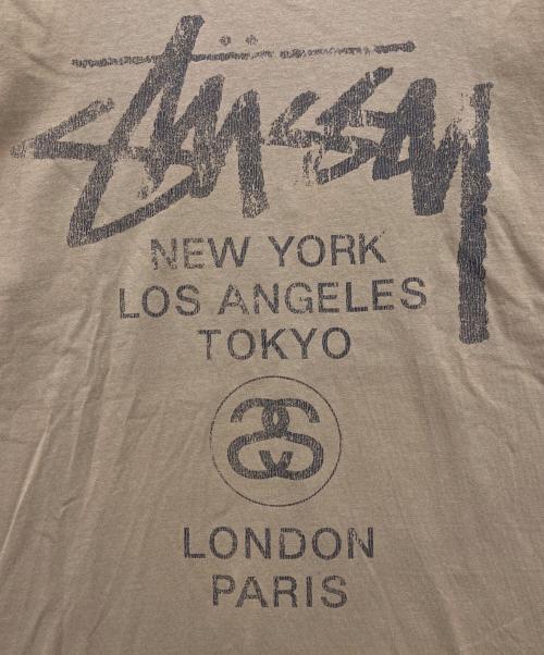 stussy（ステューシー）stussy (ステューシー) プリントTシャツ ベージュ サイズ:Ｍの古着・服飾アイテム