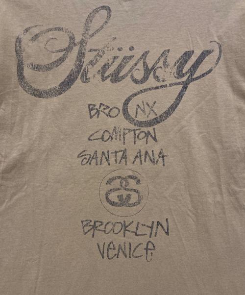 stussy（ステューシー）stussy (ステューシー) プリントTシャツ ベージュ サイズ:Ｍの古着・服飾アイテム
